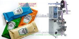 آلة تعبئة ظروف الكاتشب و المايونيز ساشيت لحام أربعة أطراف